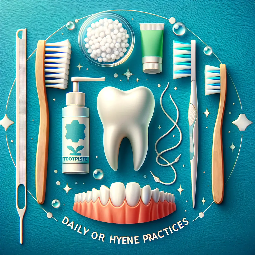 Image depicting toothbrush, toothpaste, dental floss, and techniques for effective oral hygiene.